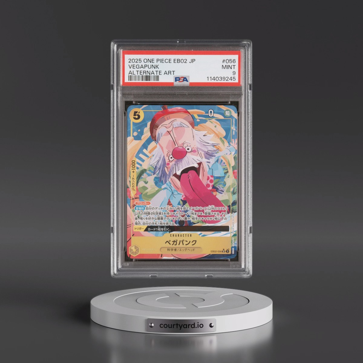 2025 One Piece Japanese EB02-Extra Booster -Anime 25th Collection #056 Vegapunk - Alternate Art (PSA 9 MINT)