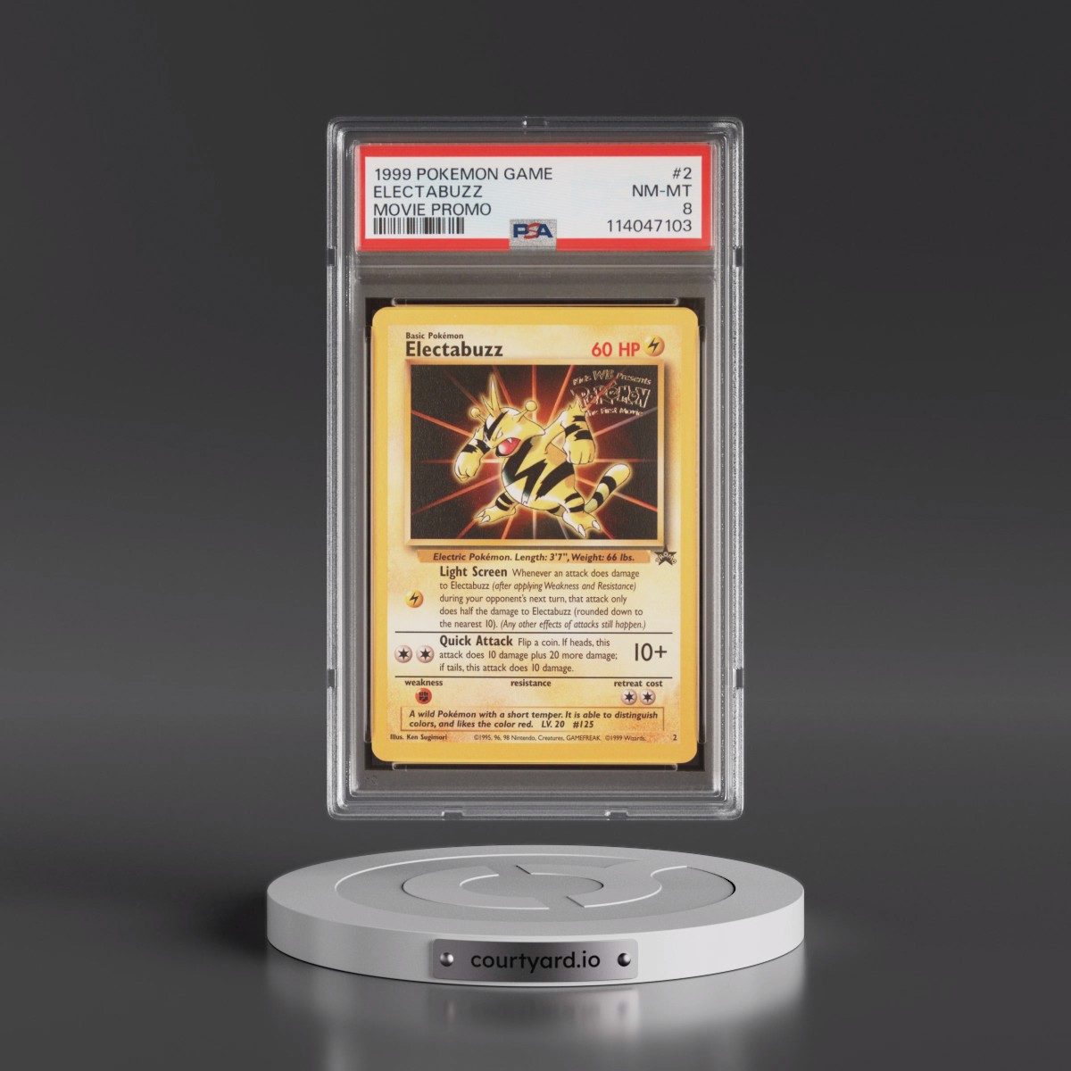 1999 Pokémon Game Movie #2 Electabuzz - Movie Promo (PSA 8 NM-MT)