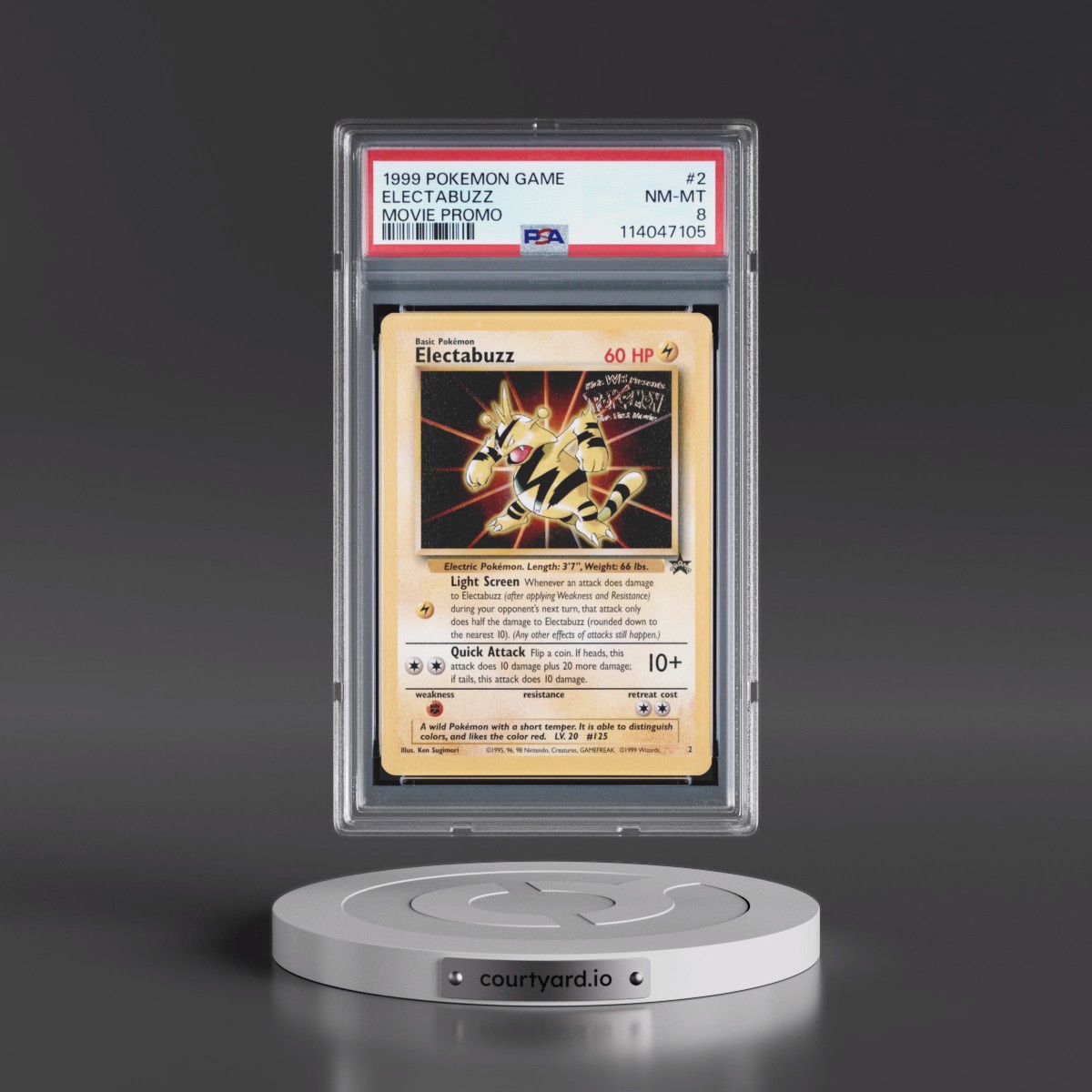 1999 Pokémon Game Movie #2 Electabuzz - Movie Promo (PSA 8 NM-MT)