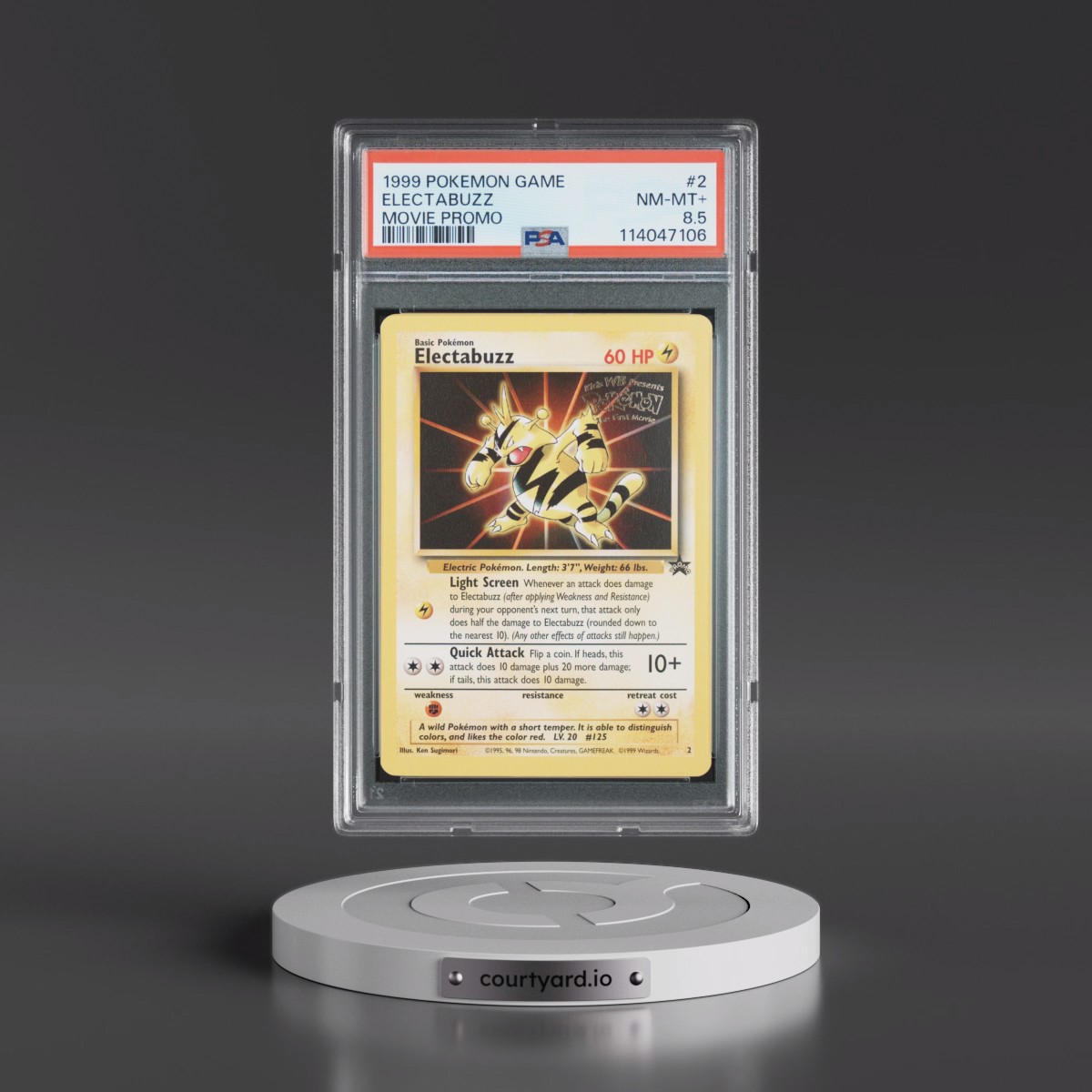 1999 Pokémon Game Movie #2 Electabuzz - Movie Promo (PSA 8.5 NM-MT+)