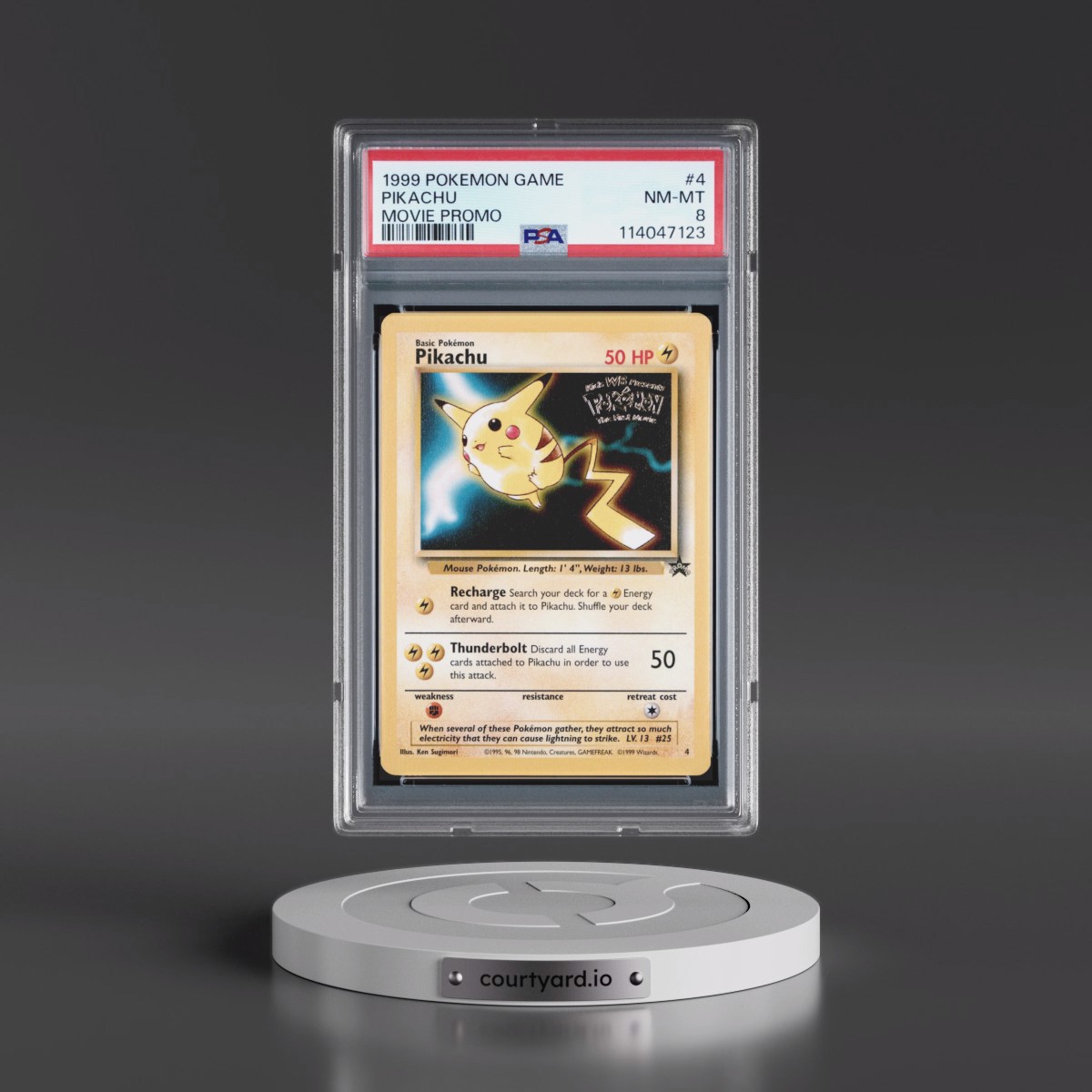 1999 Pokémon Game Movie #4 Pikachu - Movie Promo (PSA 8 NM-MT)