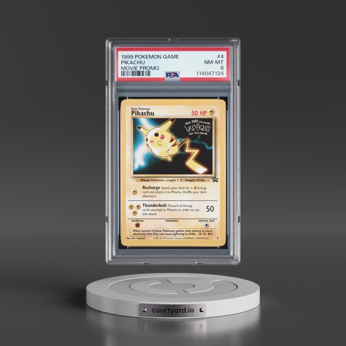 1999 Pokémon Game Movie #4 Pikachu - Movie Promo (PSA 8 NM-MT)
