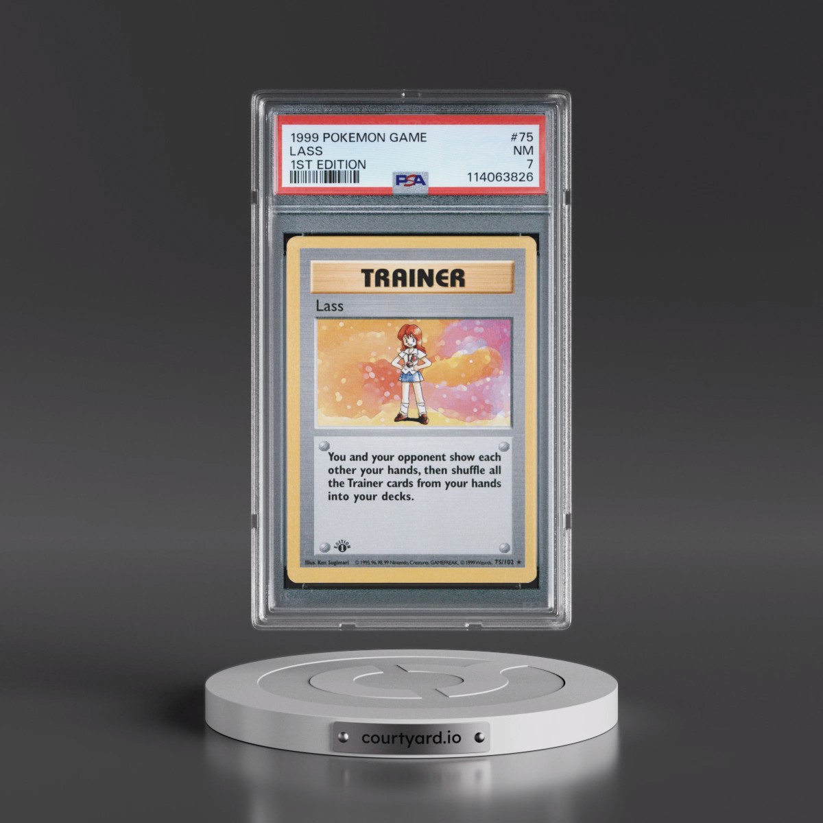 1999 Pokémon Game #75 Lass - 1st Edition (PSA 7 NM)