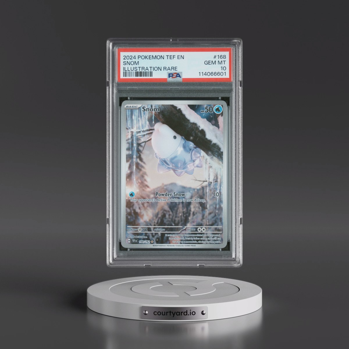 2024 Pokémon Tef EN-Temporal Forces #168 Snom - Illustration Rare (PSA 10 GEM MINT)