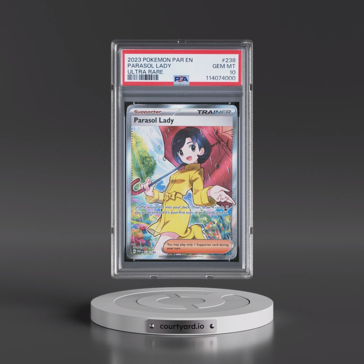 2023 Pokémon Par EN-Paradox Rift #238 Parasol Lady - Ultra Rare (PSA 10 GEM MINT)