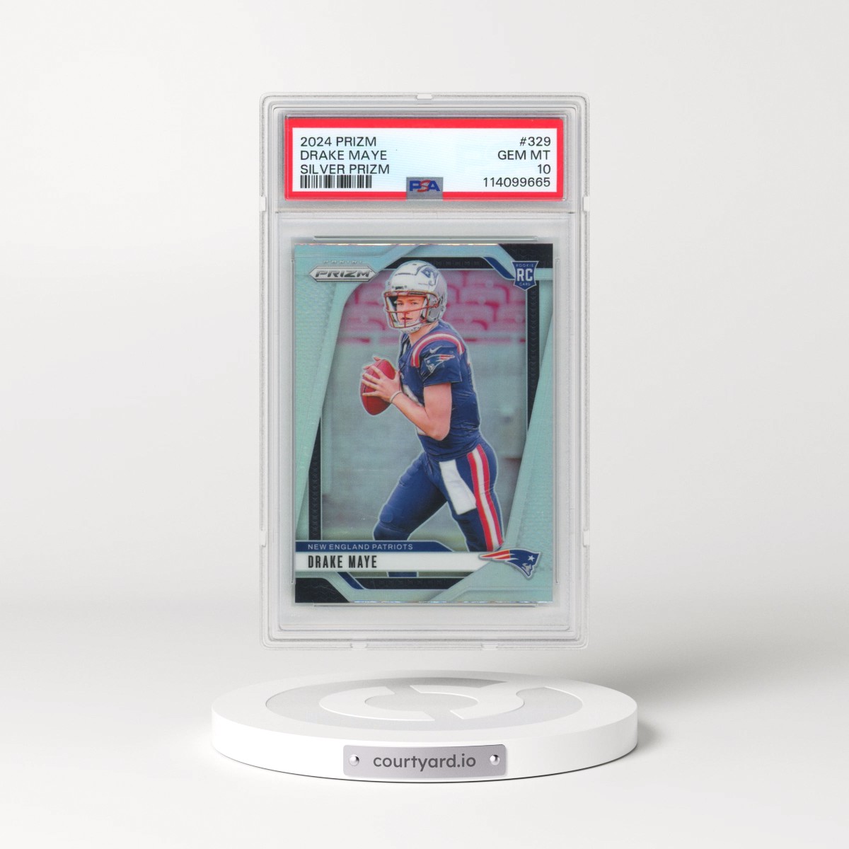 2024 Panini Prizm #329 Drake Maye - Silver Prizm (PSA 10 GEM MINT)