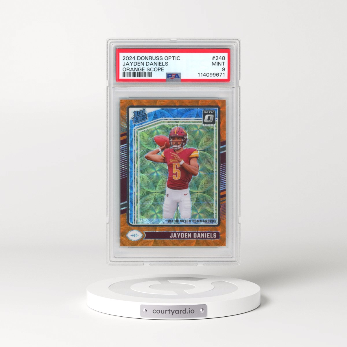 2024 Panini Donruss Optic #248 Jayden Daniels - Orange Scope (PSA 9 MINT)