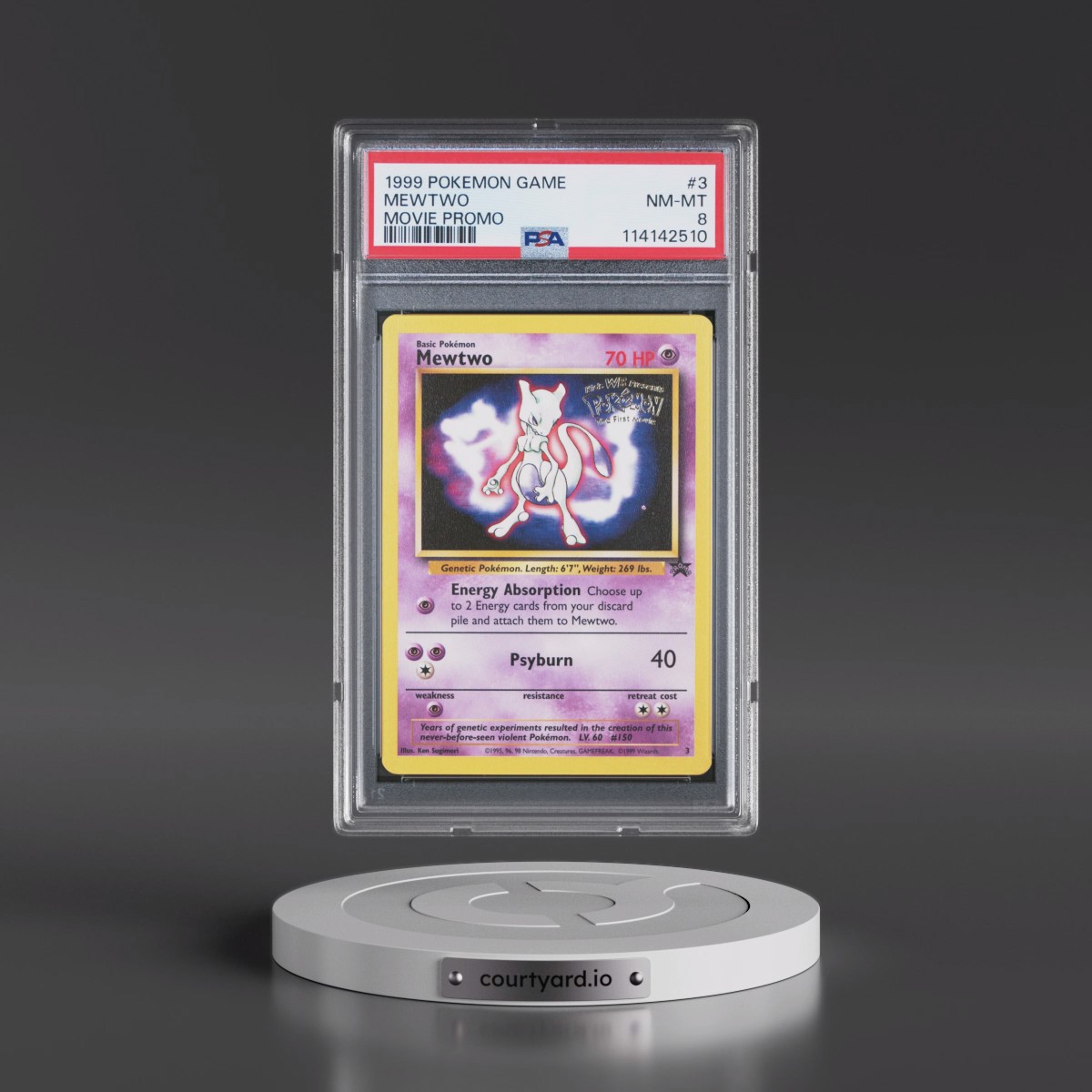 1999 Pokémon Game Movie #3 Mewtwo - Movie Promo (PSA 8 NM-MT)