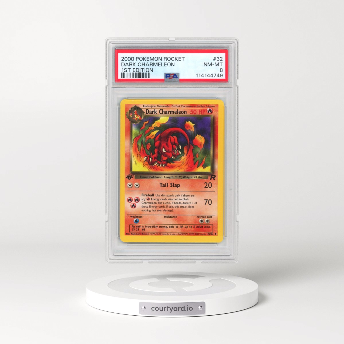 2000 Pokémon Rocket #32 Dark Charmeleon - 1st Edition (PSA 8 NM-MT)