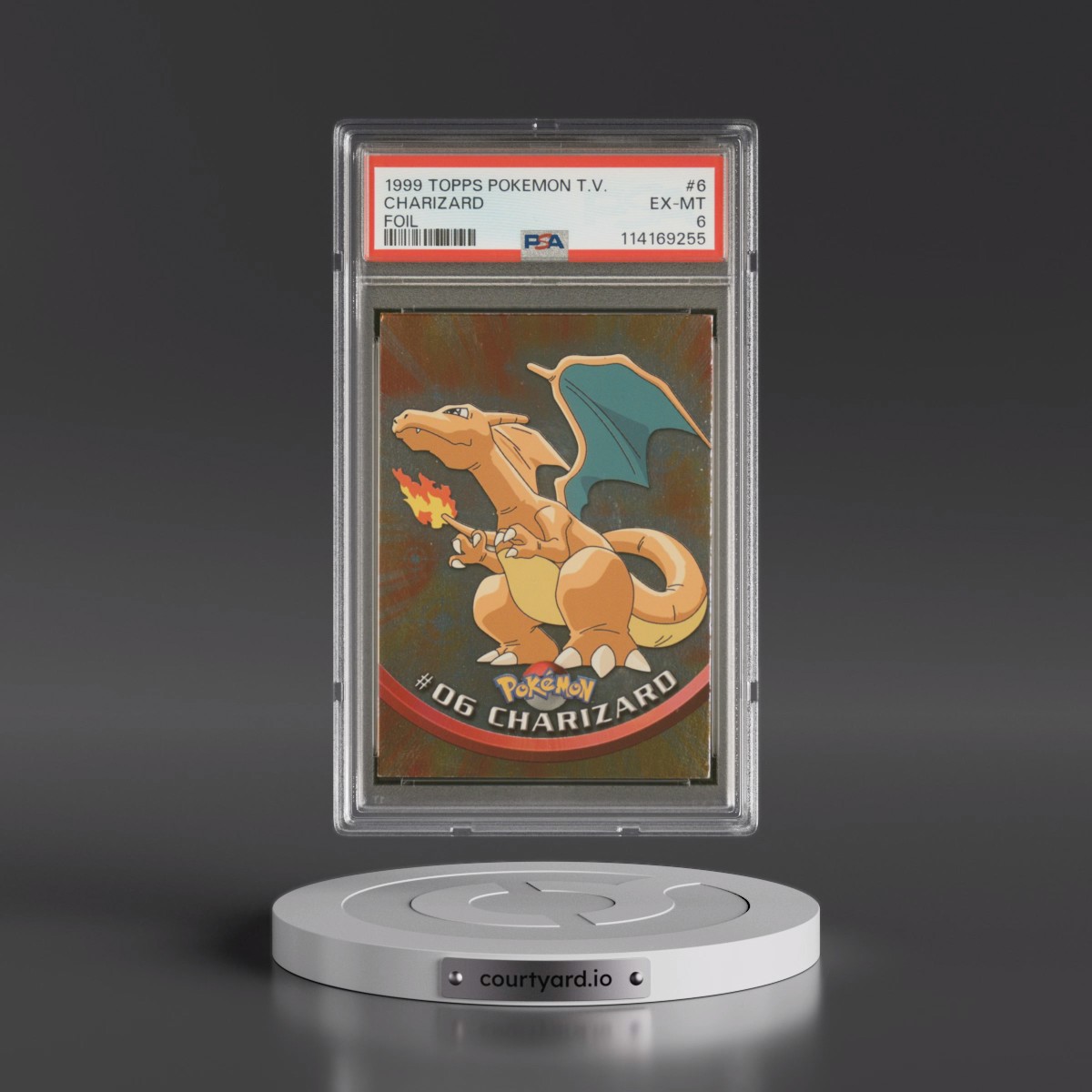 1999 Topps Pokémon TV #6 Charizard - Foil (PSA 6 EX-MT)