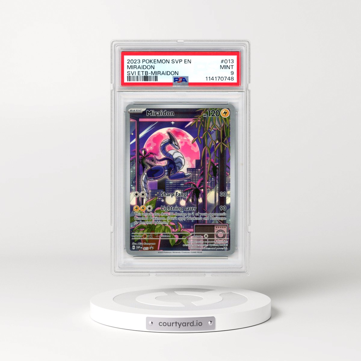 2023 Pokémon Svp EN-SV Black Star Promo #013 Miraidon - Scarlet & Violet Elite Trainer Box-Miraidon (PSA 9 MINT)