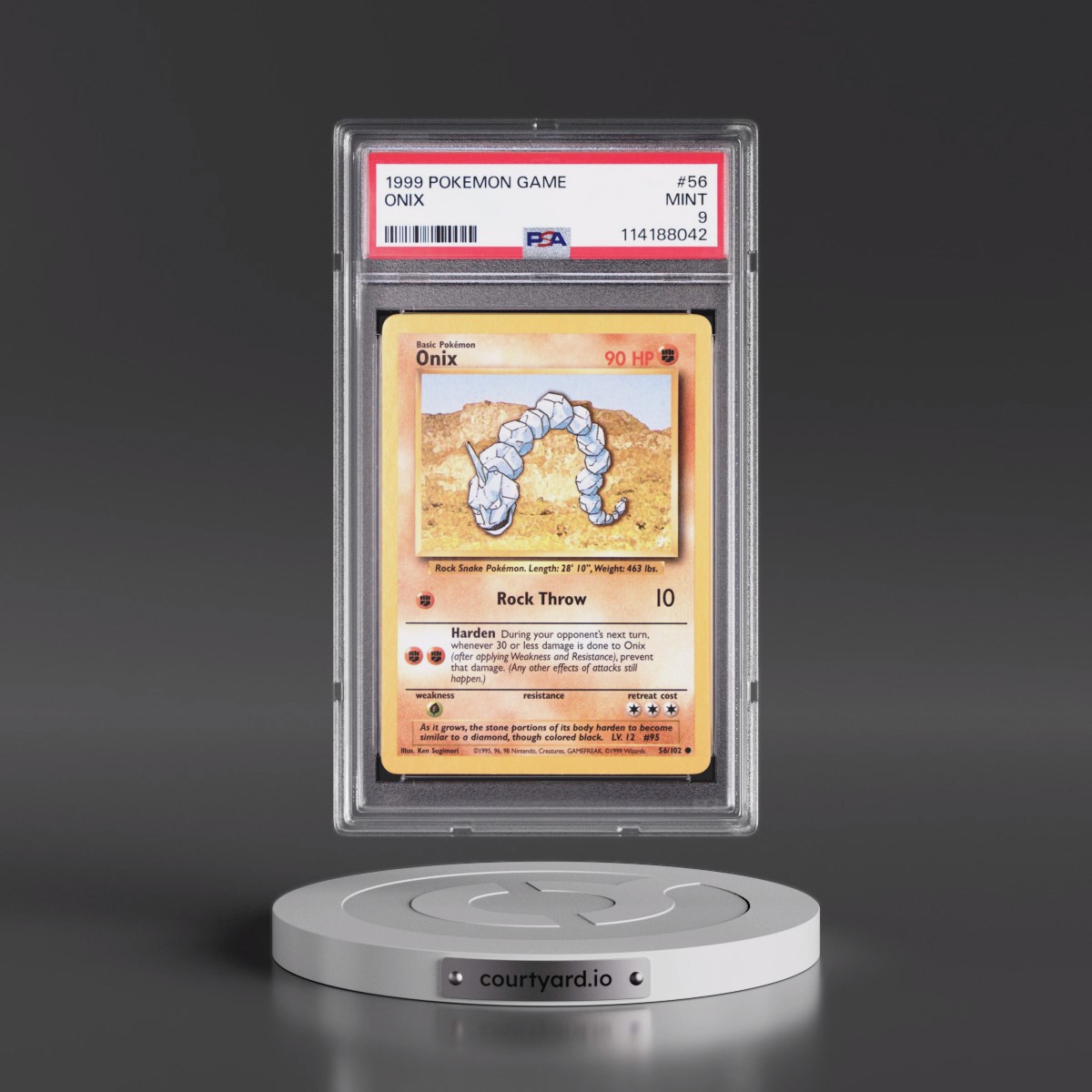 1999 Pokémon Game #56 Onix (PSA 9 MINT)