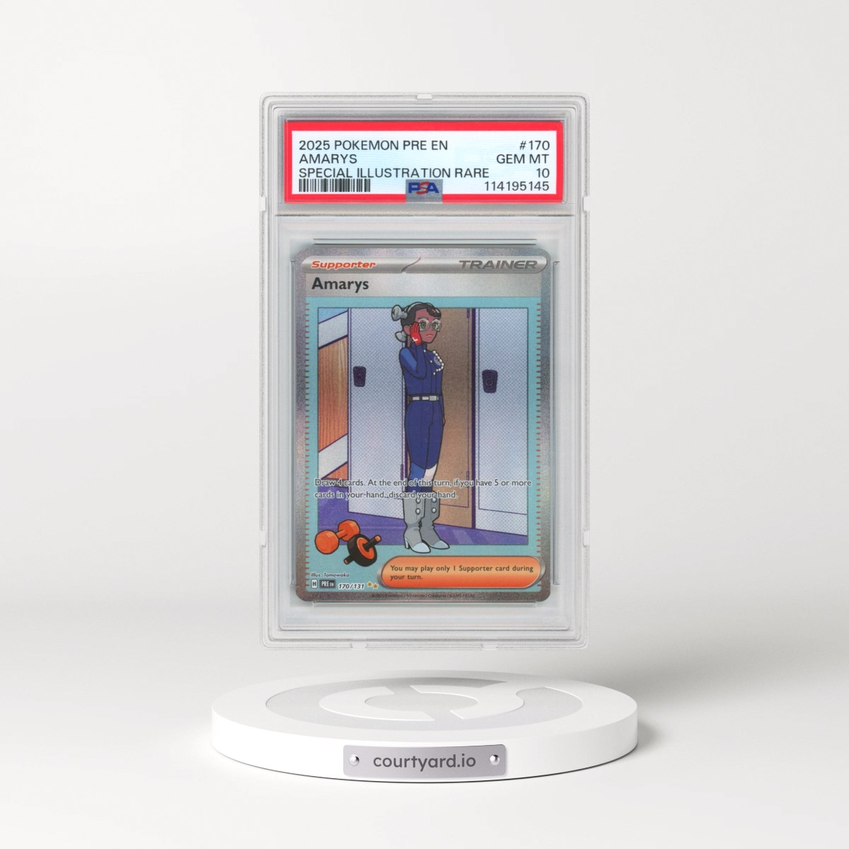 2025 Pokémon Pre EN-Prismatic Evolutions #170 Amarys - Special Illustration Rare (PSA 10 GEM MINT)