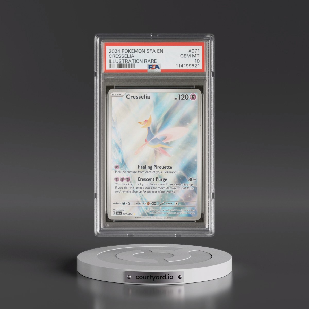 2024 Pokémon Sfa EN-Shrouded Fable Cresselia - Illustration Rare #071 PSA 10