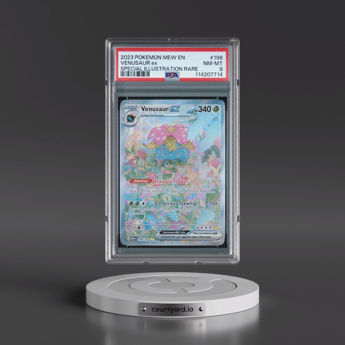2023 Pokémon Mew EN-151 #198 Venusaur EX - Holo Special Illustration Rare (PSA 8 NM-MT)