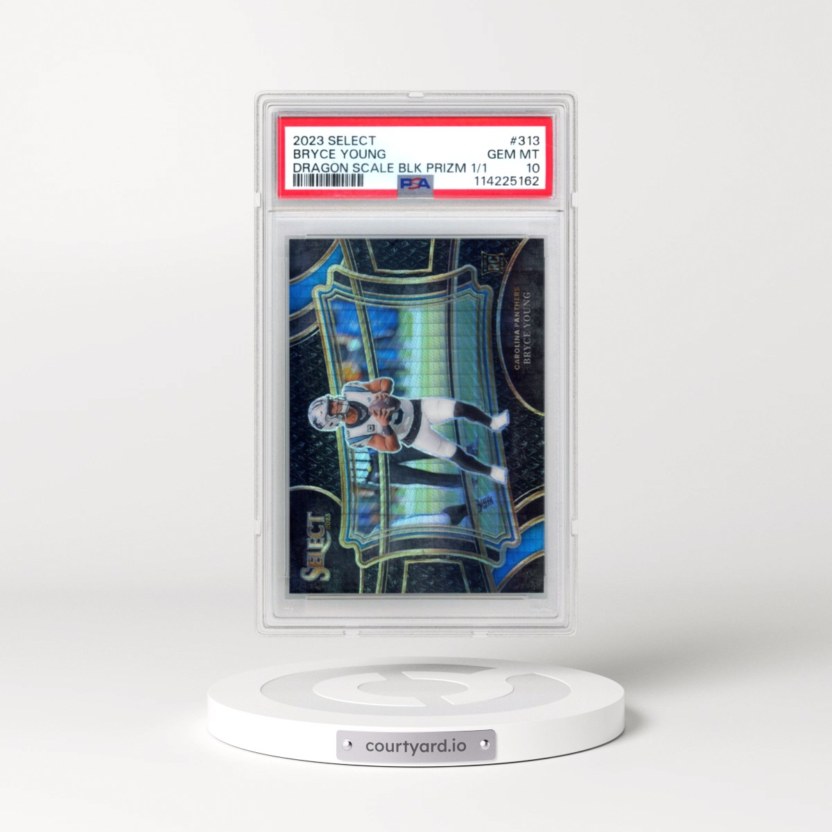 2023 Panini Select #313 Bryce Young - Dragon Scale Black Prizm 1/1 (PSA 10 GEM MINT)
