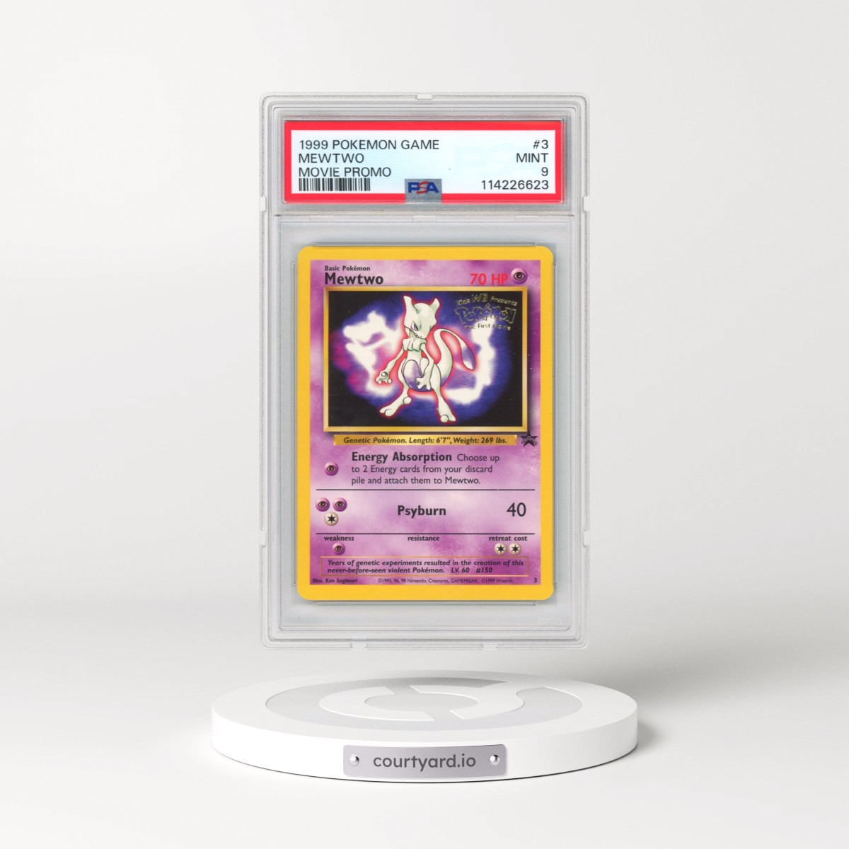 1999 Pokémon Game Movie #3 Mewtwo - Movie Promo (PSA 9 MINT)