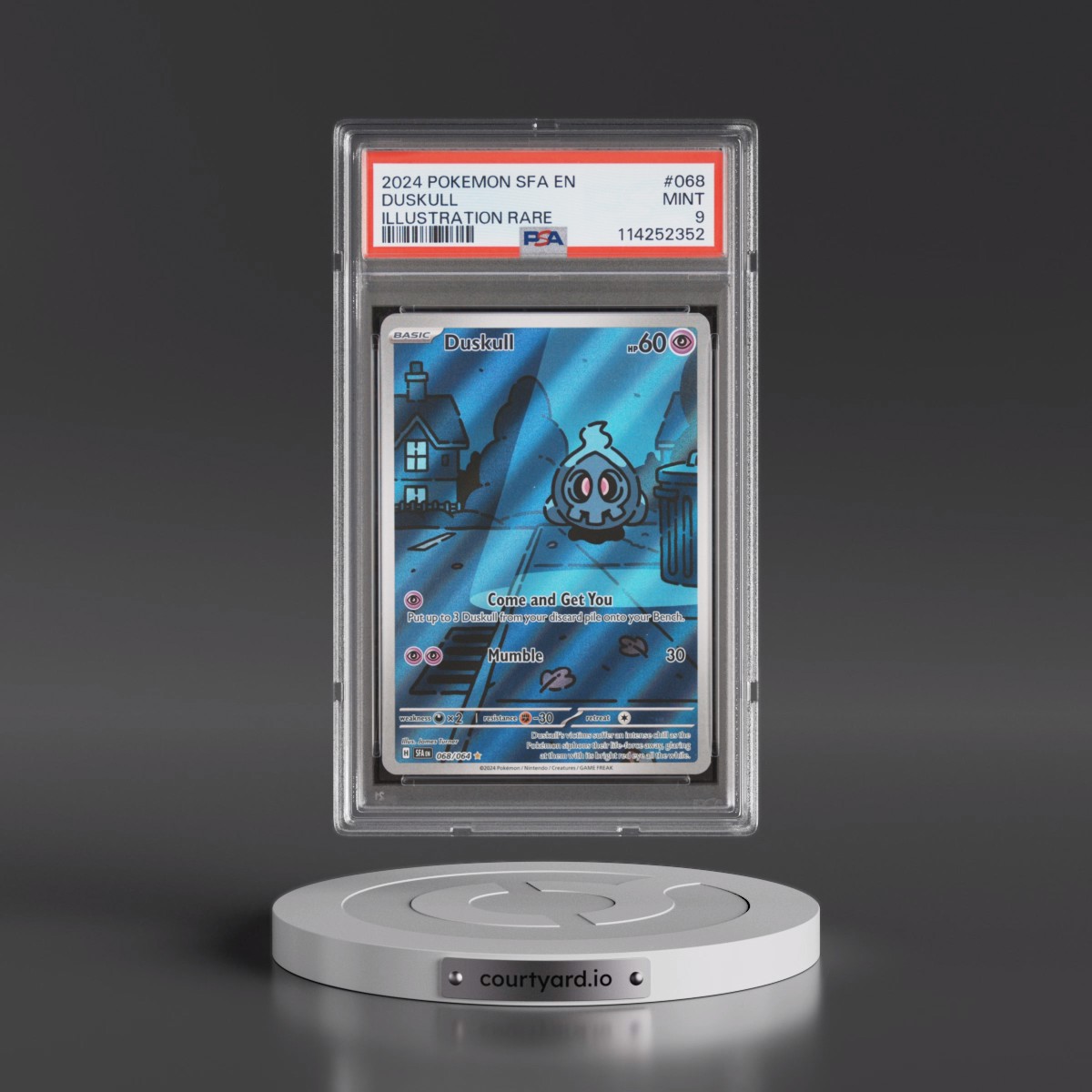 2024 Pokémon Sfa EN-Shrouded Fable #068 Duskull - Illustration Rare (PSA 9 MINT)