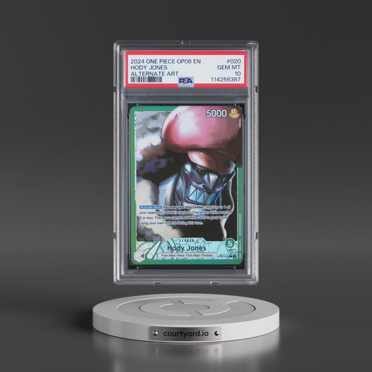 2024 One Piece OP06-Wings of the Captain #020 Hody Jones - Alternate Art (PSA 10 GEM MINT)