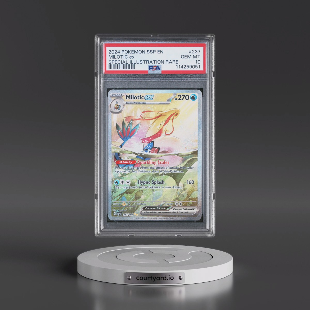 2024 Pokémon Ssp EN-Surging Sparks #237 Milotic EX - Holo Special Illustration Rare (PSA 10 GEM MINT)