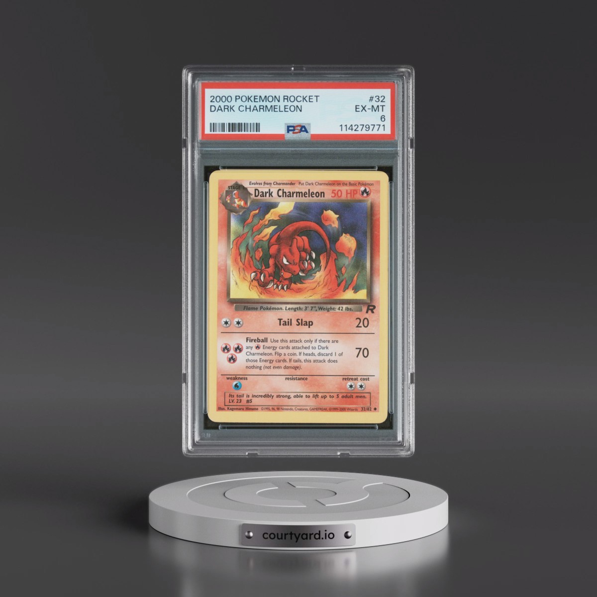 2000 Pokémon Rocket #32 Dark Charmeleon (PSA 6 EX-MT)