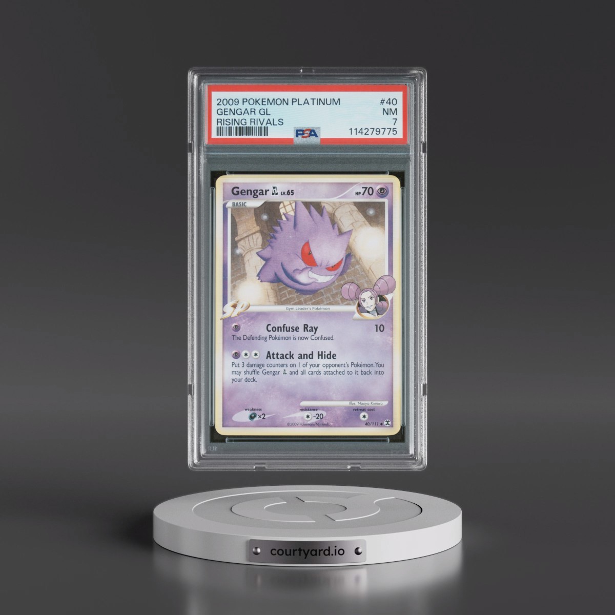 2009 Pokémon Platinum Rising Rivals #40 Gengar GL (PSA 7 NM)