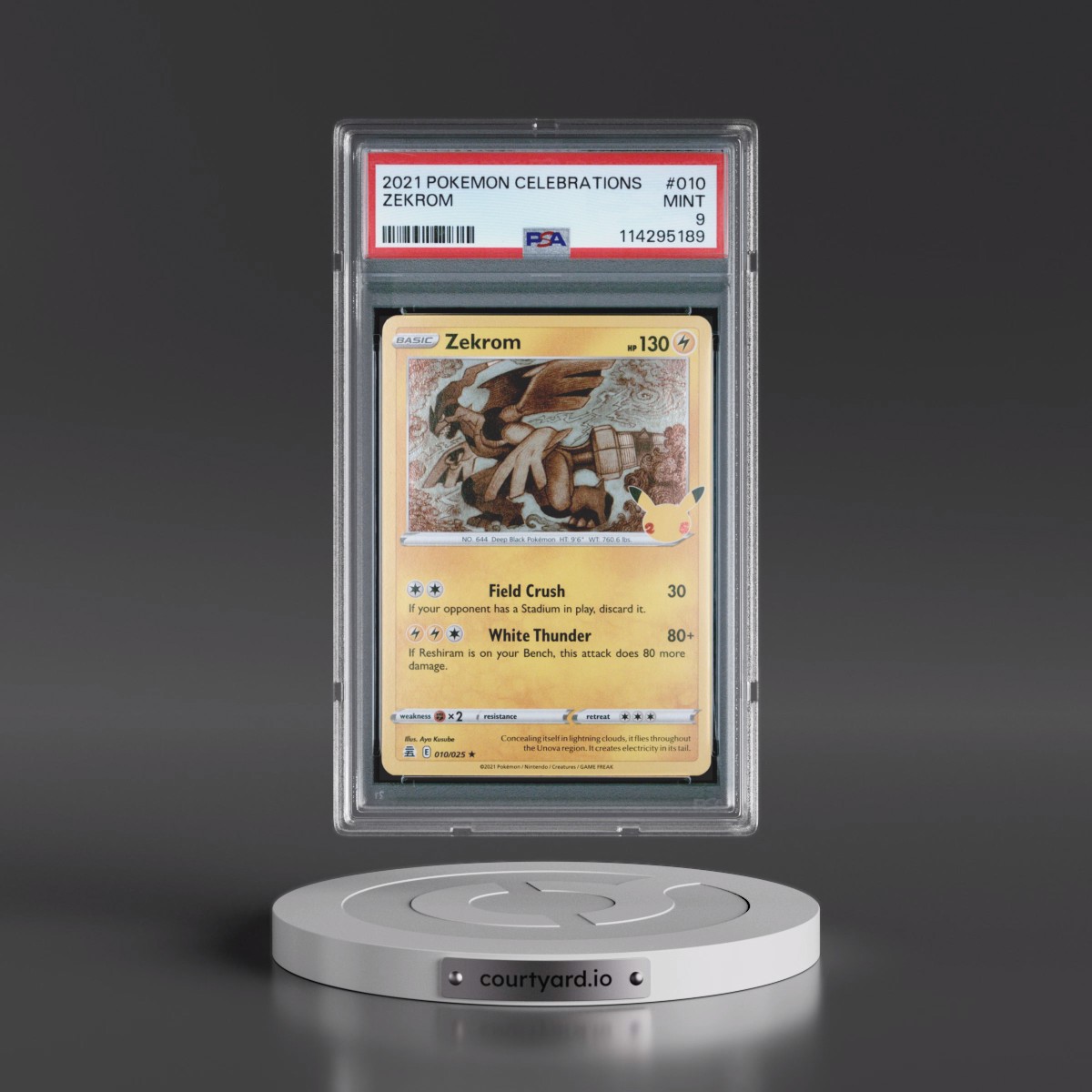 2021 Pokémon Celebrations #010 Zekrom (PSA 9 MINT)