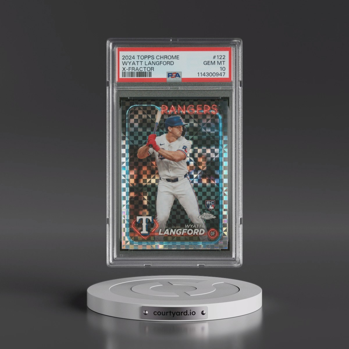 2024 Topps Chrome #122 Wyatt Langford - X-Fractor (PSA 10 GEM MINT)