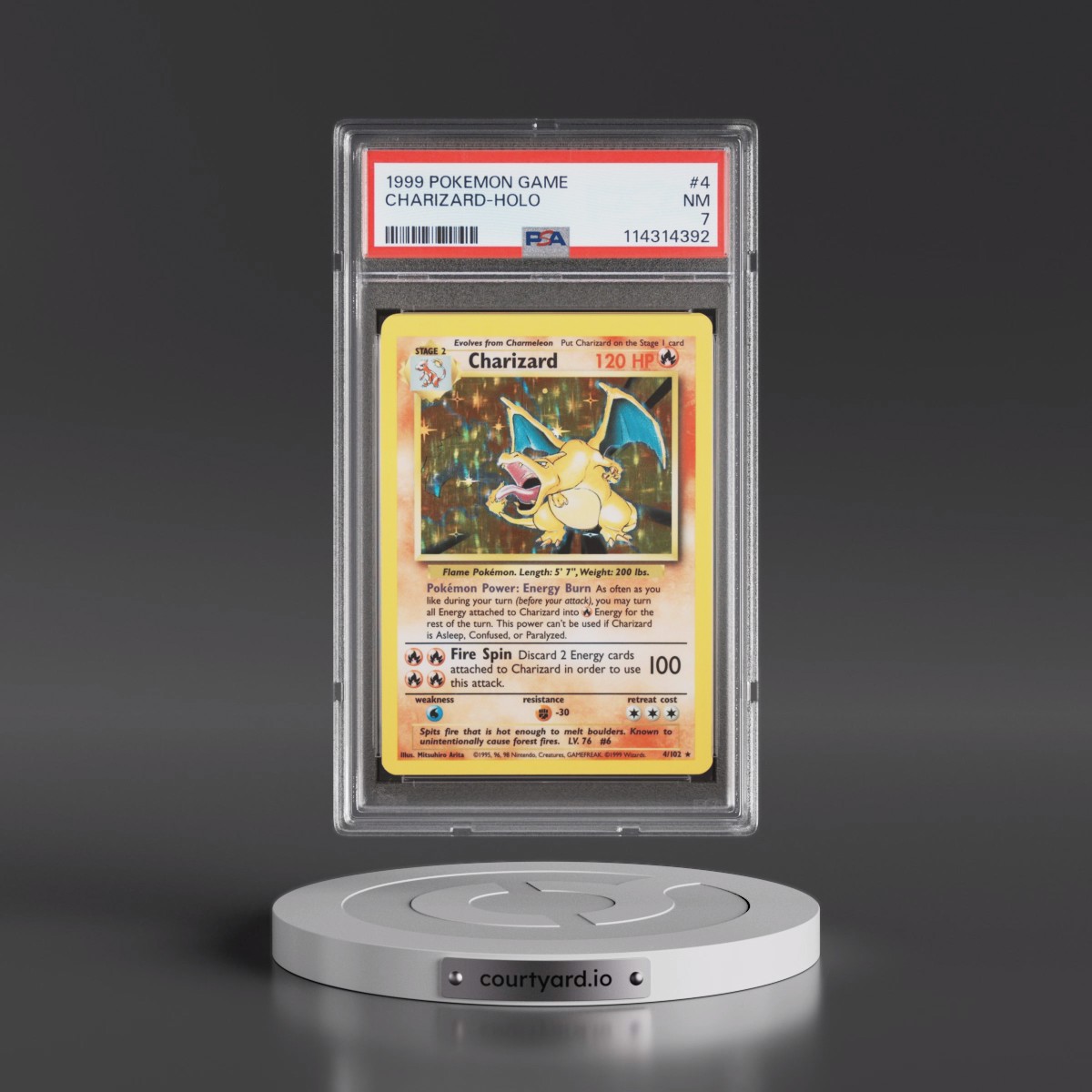 1999 Pokémon Game #4 Charizard - Holo (PSA 7 NM)