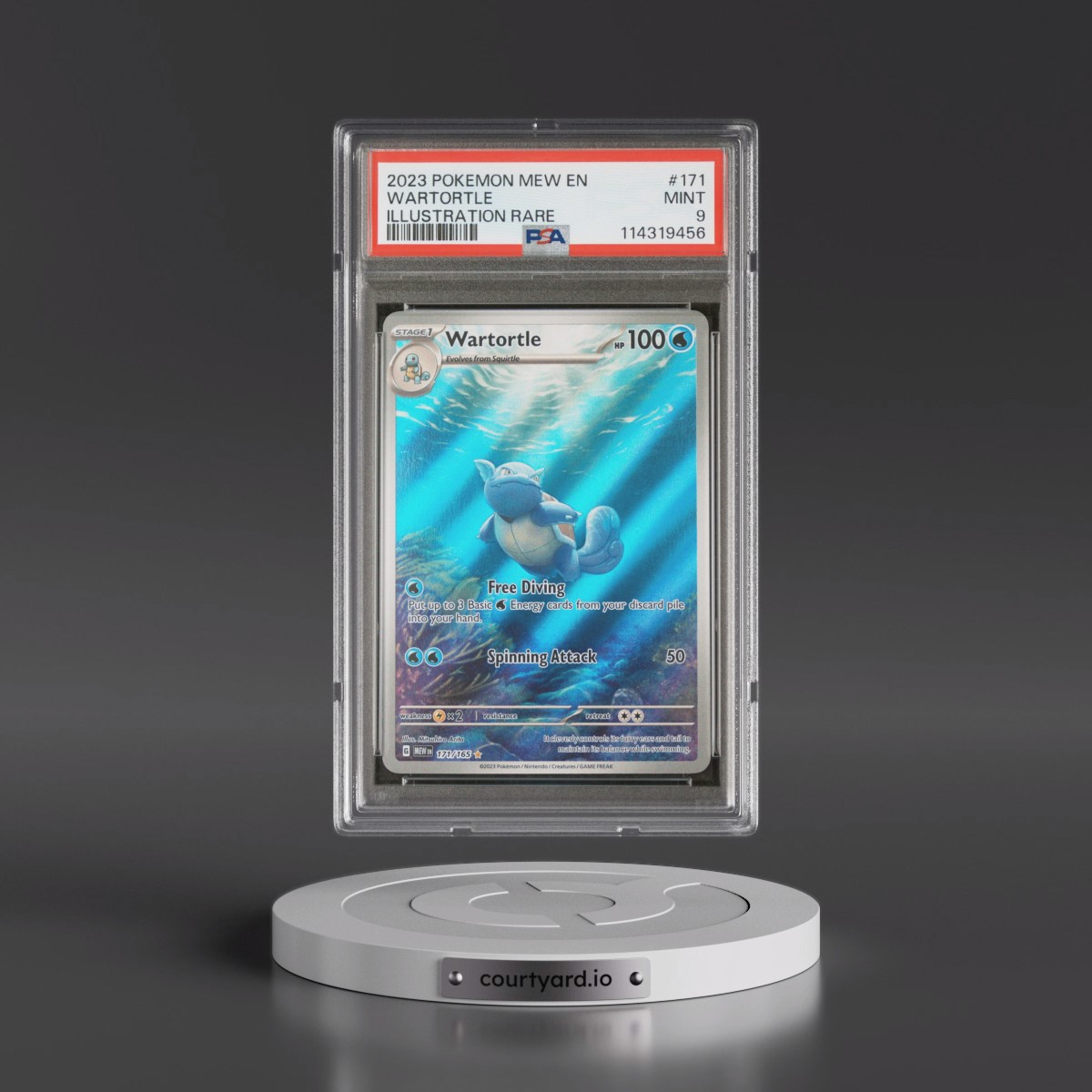 2023 Pokémon Mew EN-151 #171 Wartortle - Illustration Rare (PSA 9 MINT)
