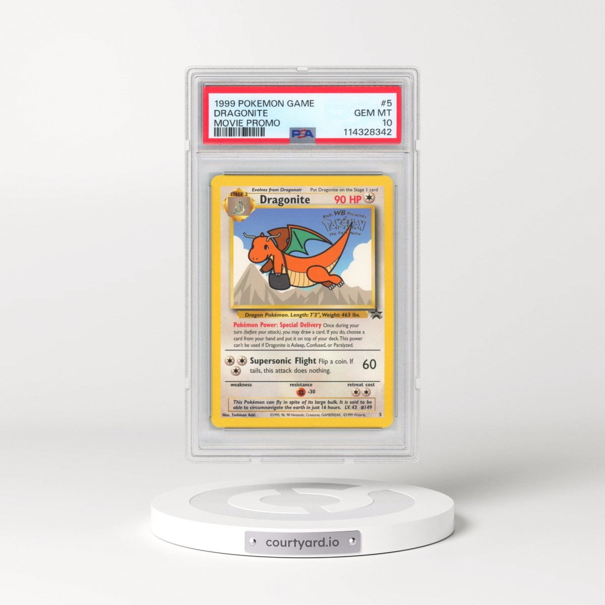 1999 Pokémon Game Movie #5 Dragonite - Movie Promo (PSA 10 GEM MINT)
