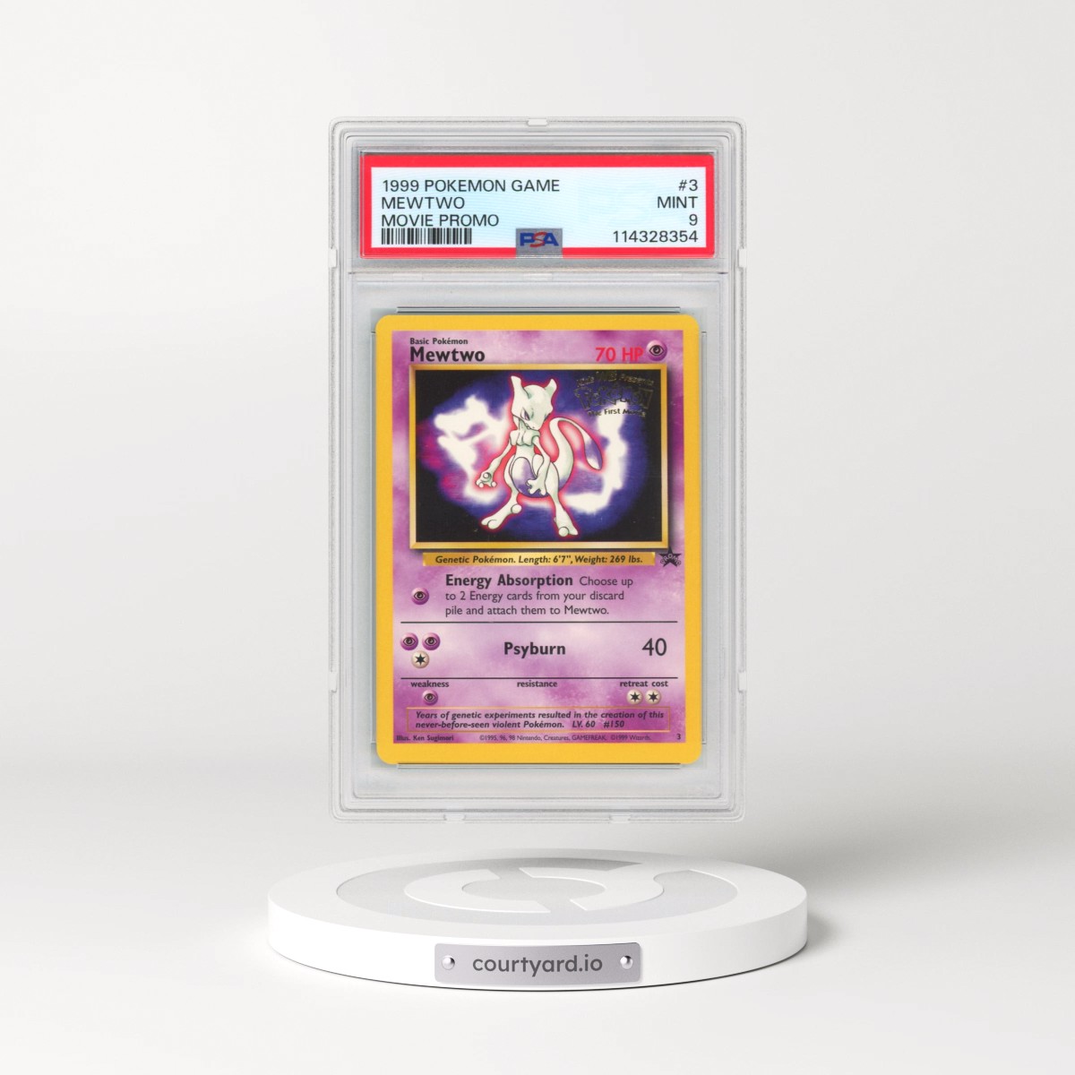 1999 Pokémon Game Movie #3 Mewtwo - Movie Promo (PSA 9 MINT)