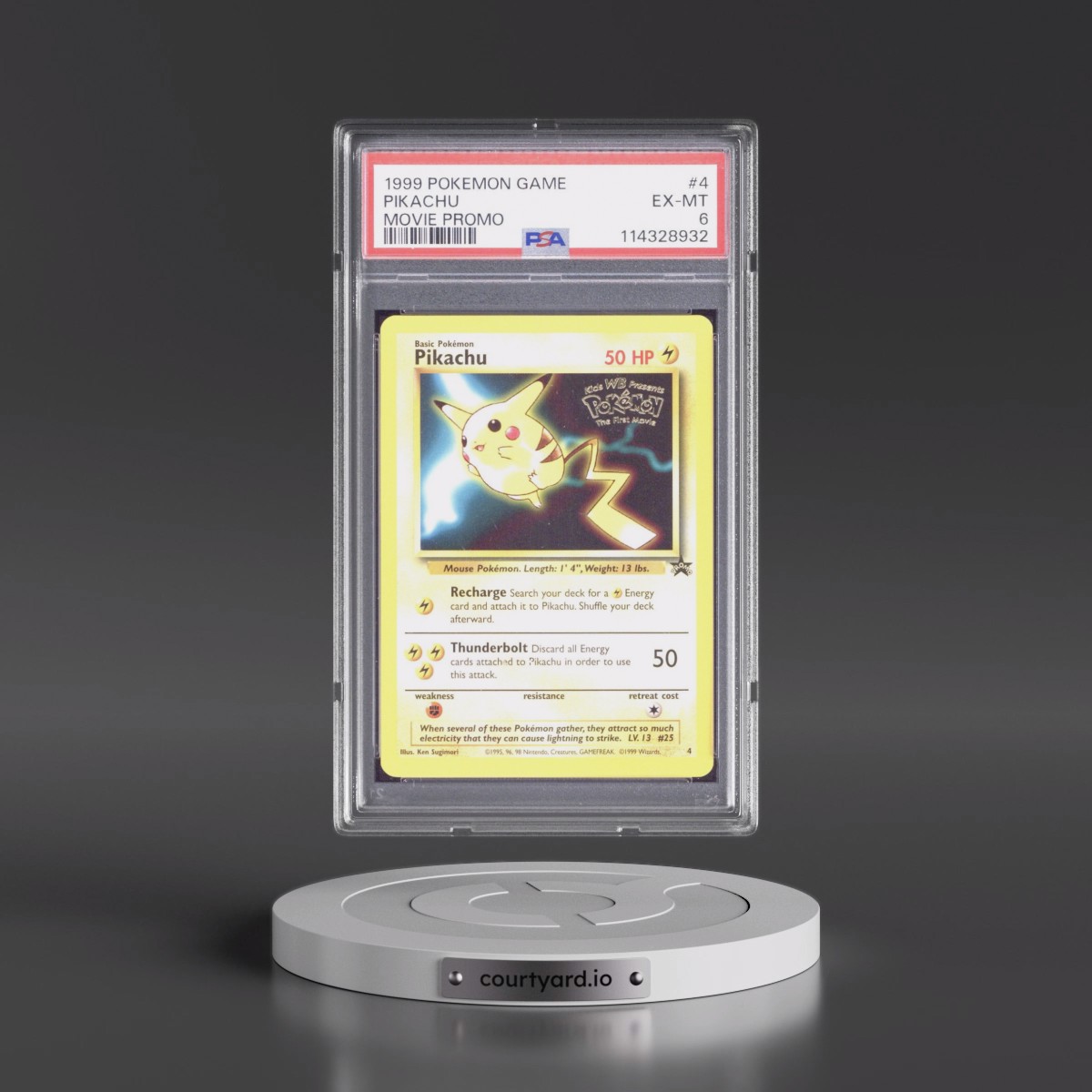 1999 Pokémon Game Movie #4 Pikachu - Movie Promo (PSA 6 EX-MT)