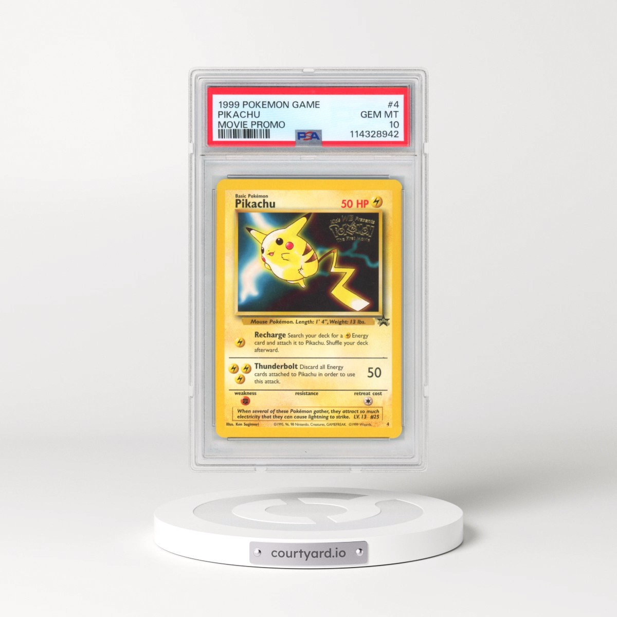 1999 Pokémon Game Movie #4 Pikachu - Movie Promo (PSA 10 GEM MINT)