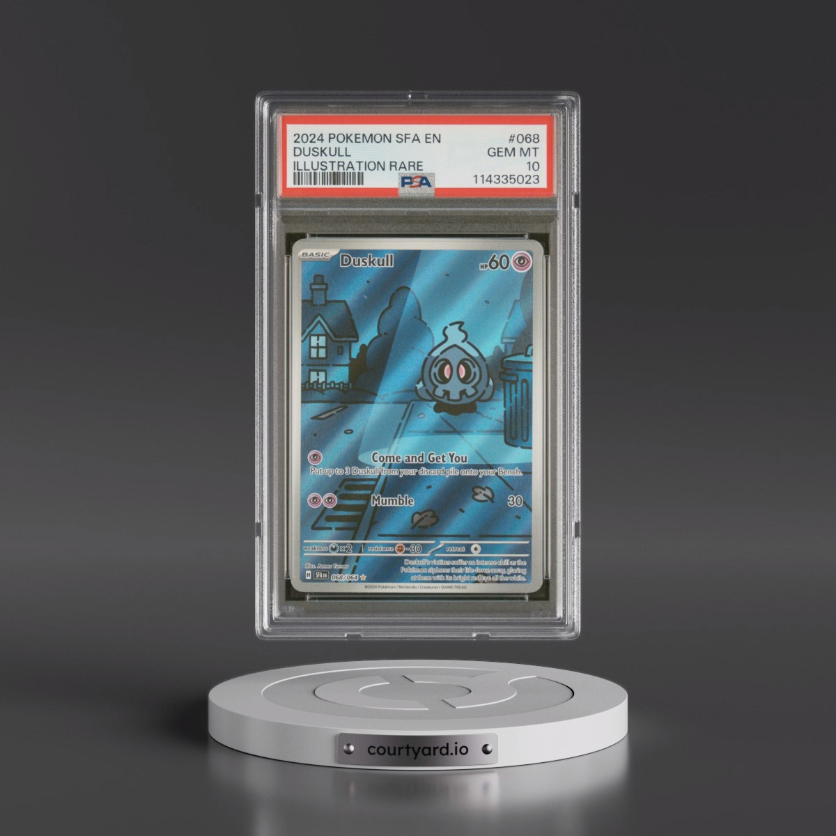 2024 Pokémon Sfa EN-Shrouded Fable #068 Duskull - Illustration Rare (PSA 10 GEM MINT)