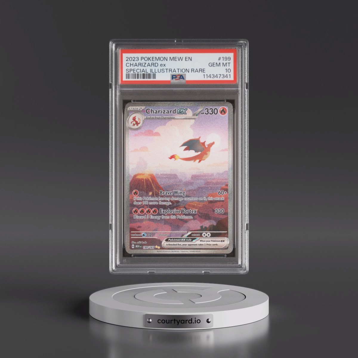 2023 Pokémon Mew EN-151 #199 Charizard EX - Holo Special Illustration Rare (PSA 10 GEM MINT)