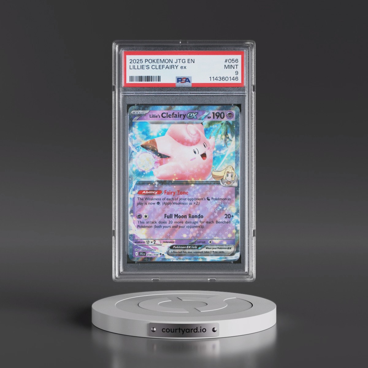 2025 Pokémon Jtg EN-Journey Together #056 Lillie's Clefairy EX - Holo (PSA 9 MINT)