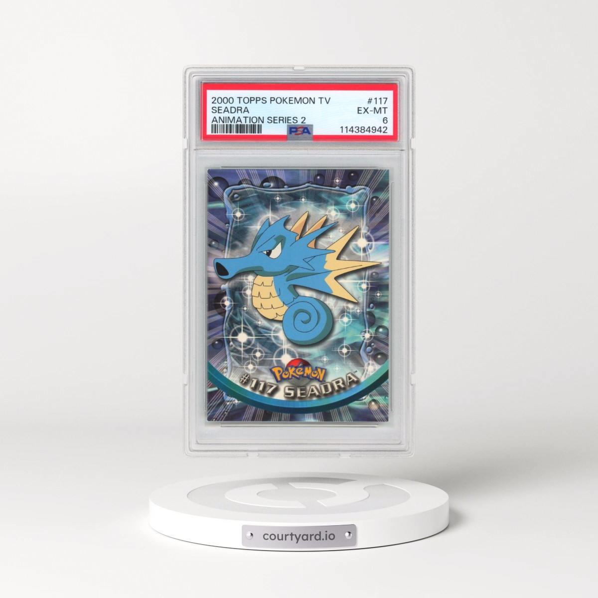 2000 Topps Pokémon TV Animation Series 2 #117 Seadra (PSA 6 EX-MT)