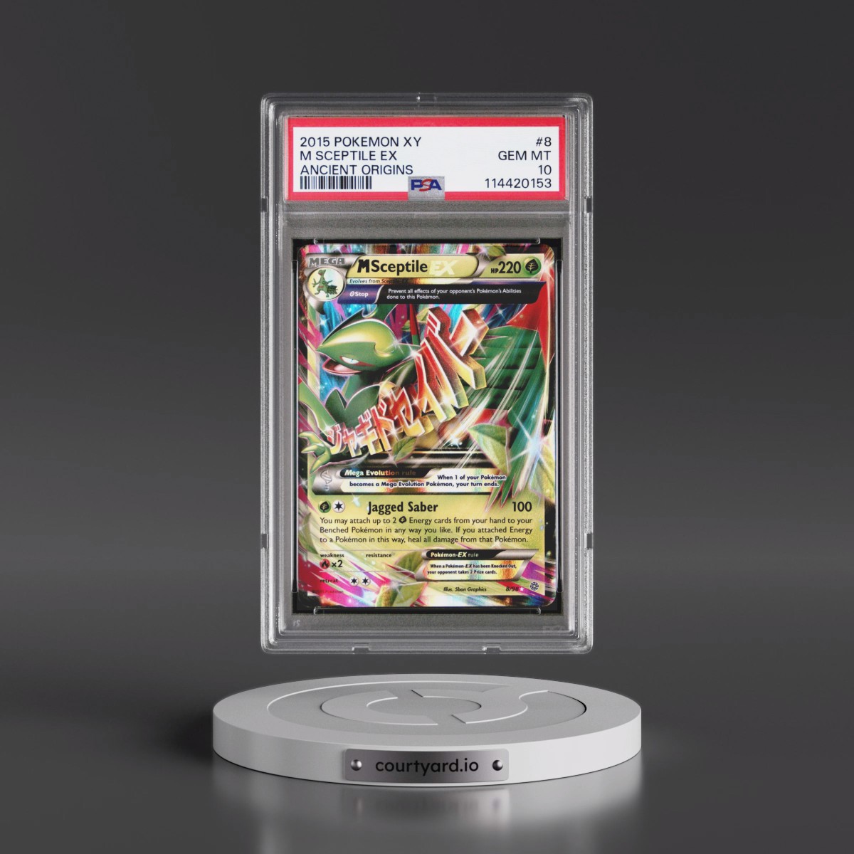 2015 Pokémon XY Ancient Origins #8 M Sceptile EX - Holo (PSA 10 GEM MINT)