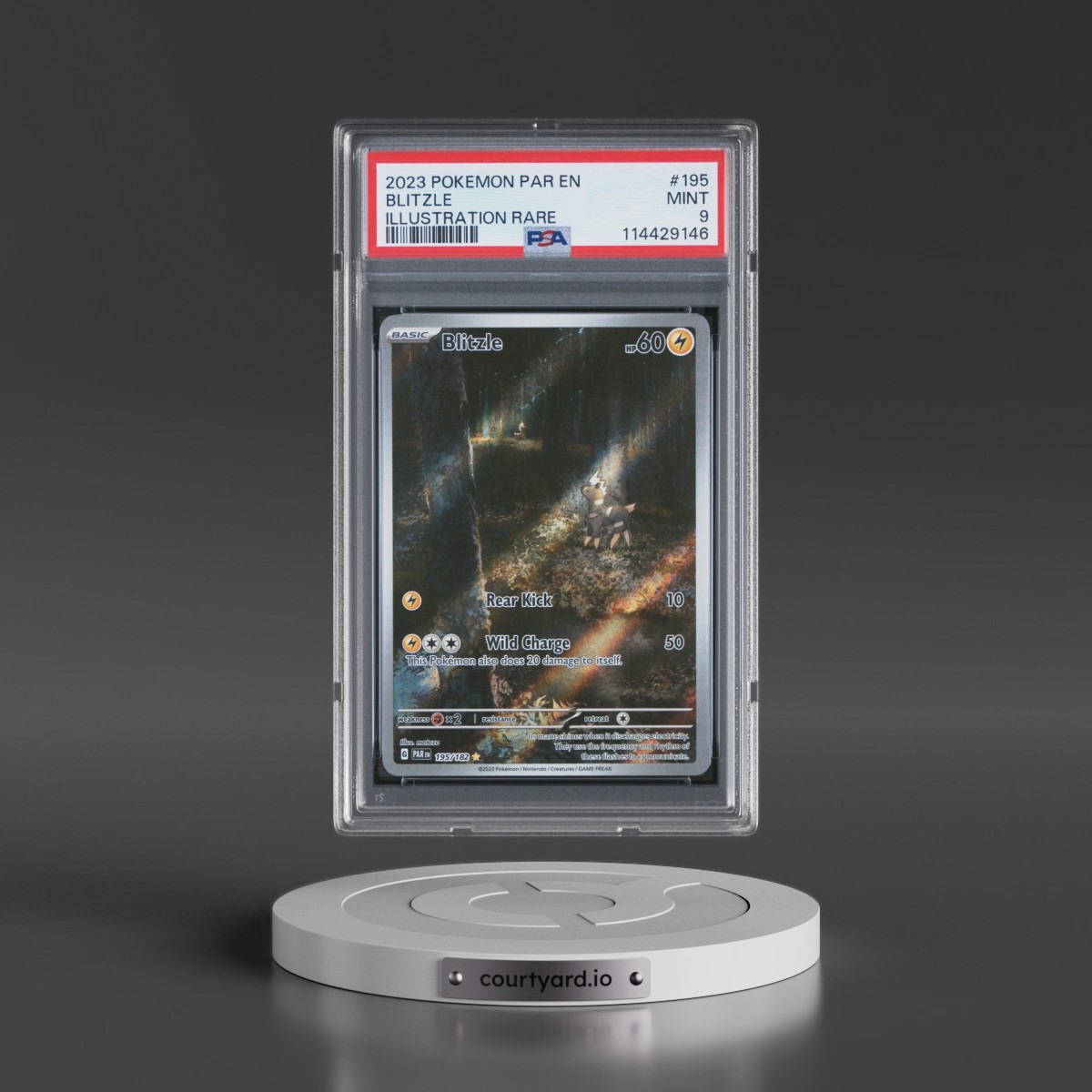 2023 Pokémon Par EN-Paradox Rift #195 Blitzle - Illustration Rare (PSA 9 MINT)