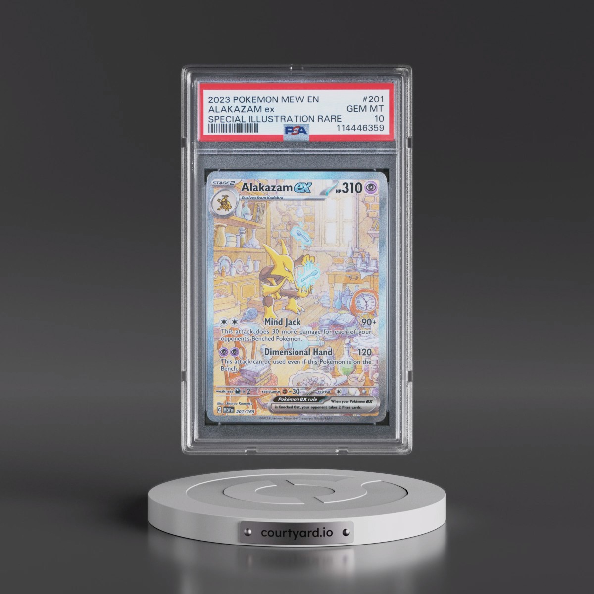 2023 Pokémon Mew EN-151 #201 Alakazam EX - Holo Special Illustration Rare (PSA 10 GEM MINT)