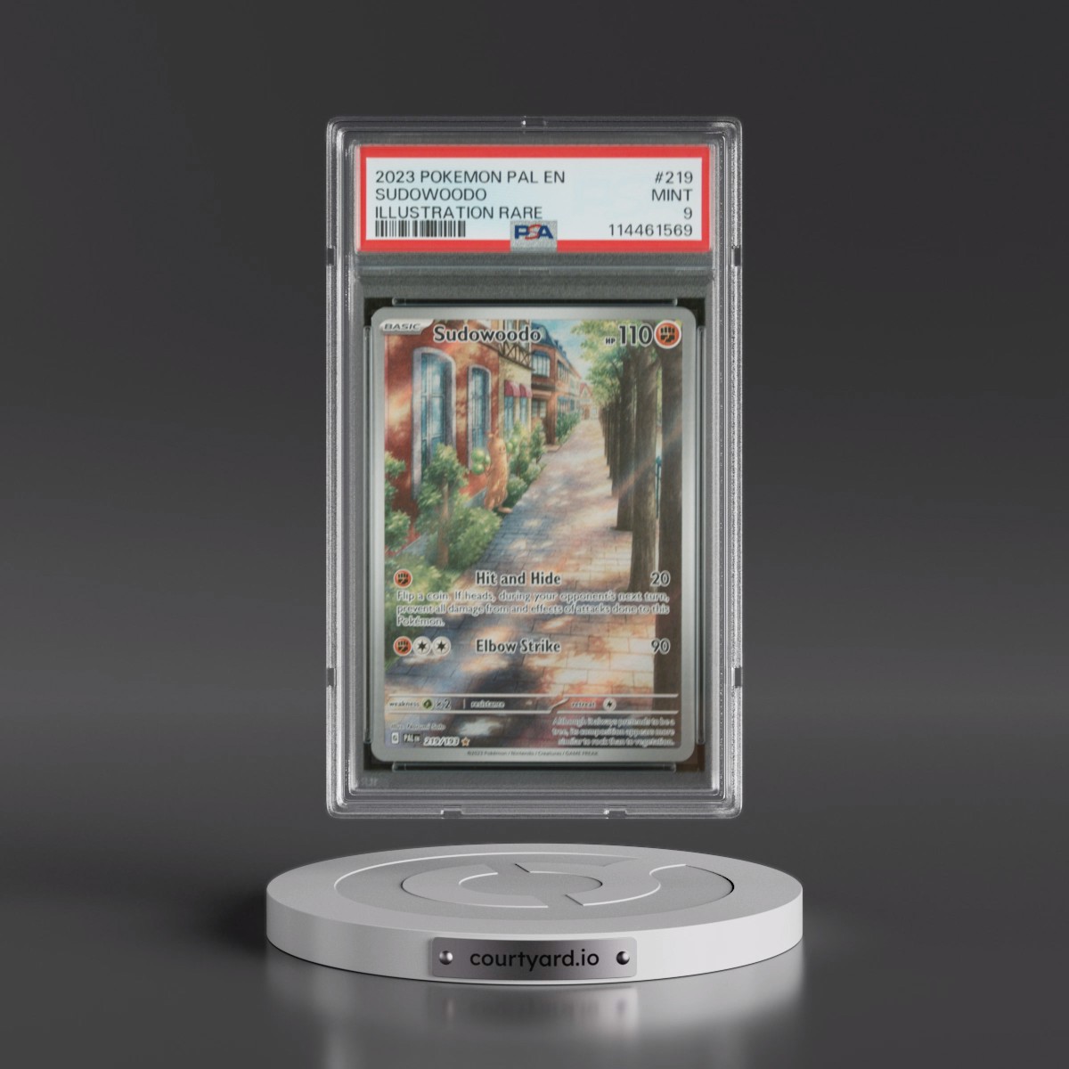 2023 Pokémon Pal EN-Paldea Evolved #219 Sudowoodo - Illustration Rare (PSA 9 MINT)