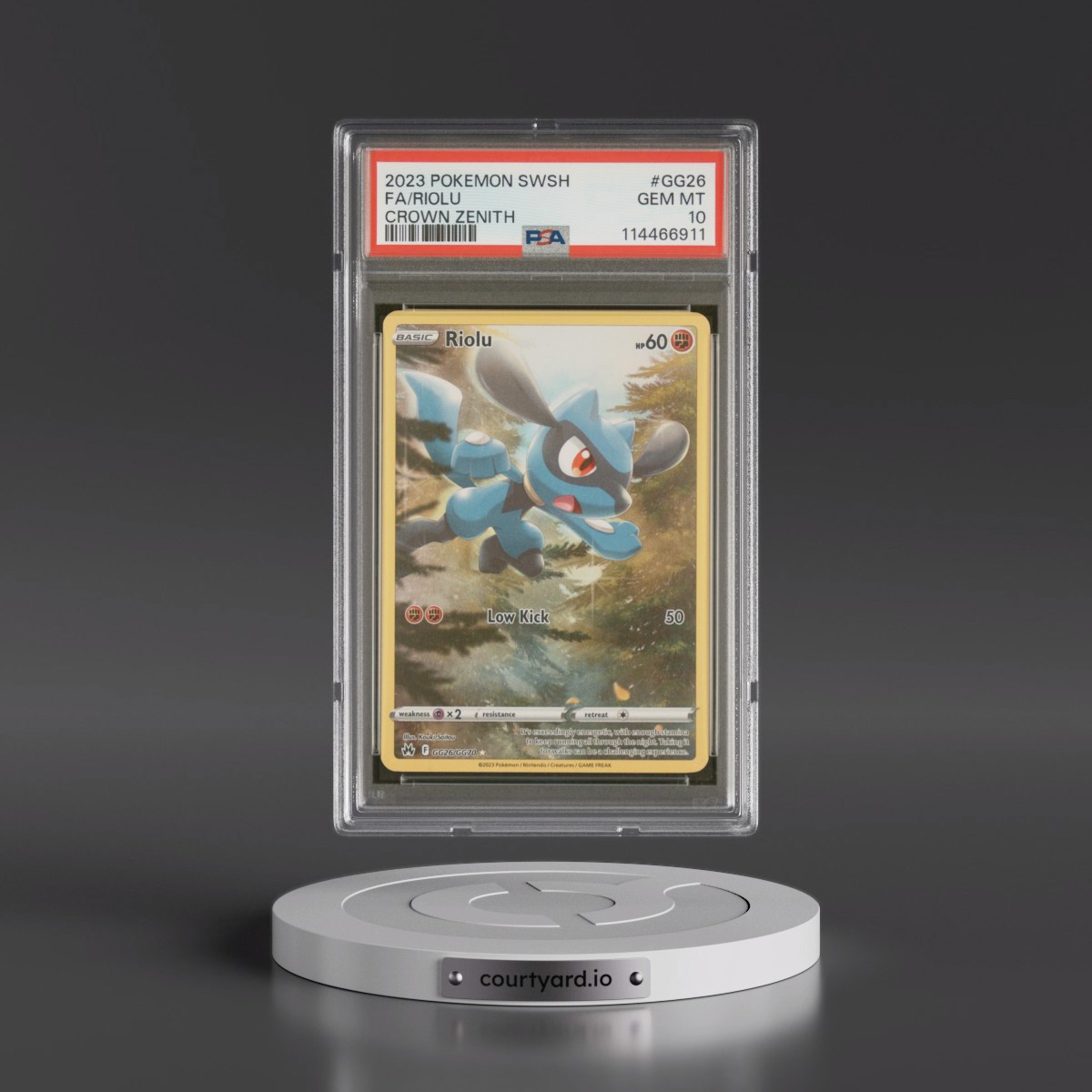 2023 Pokémon Sword and Shield Crown Zenith #GG26 Riolu - Full Art (PSA 10 GEM MINT)