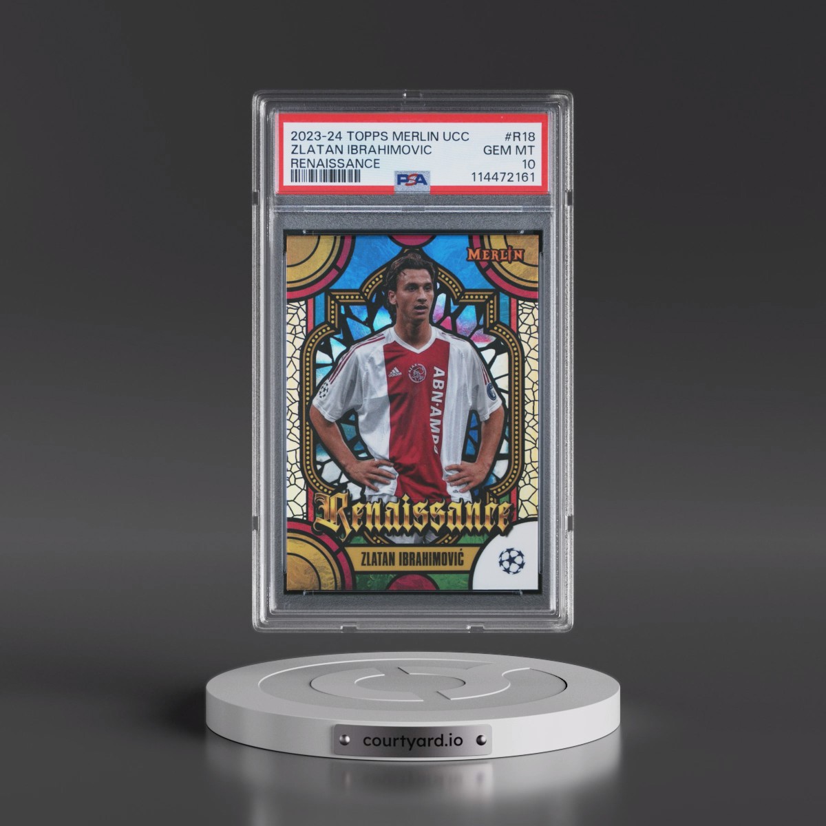 2023-24 Topps Merlin UEFA Club Competitions Renaissance #R18 Zlatan Ibrahimovic (PSA 10 GEM MINT)