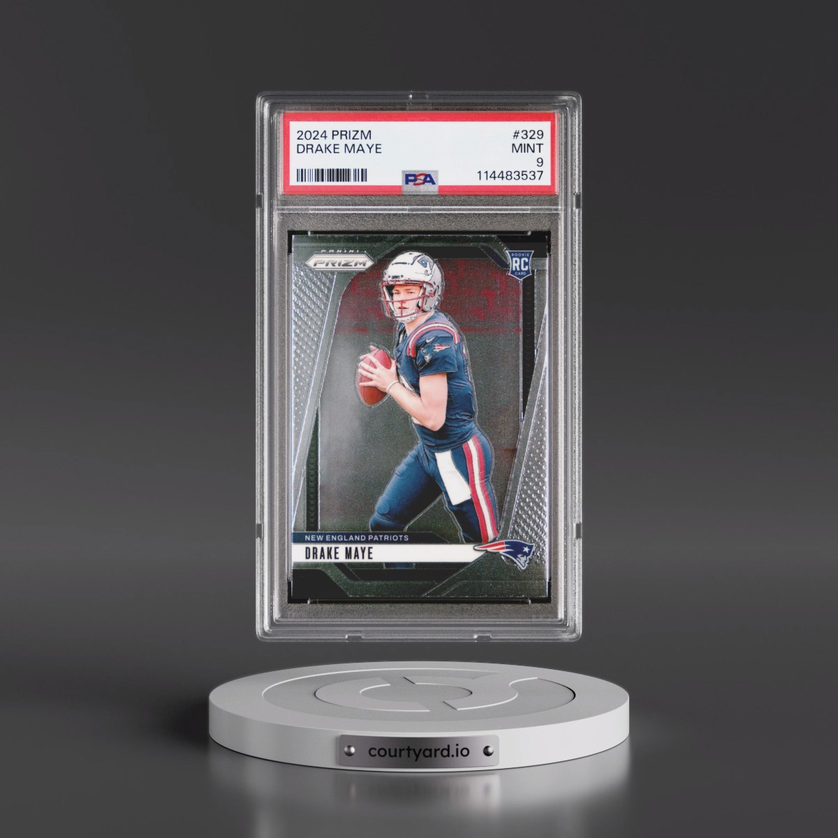 2024 Panini Prizm #329 Drake Maye (PSA 9 MINT)