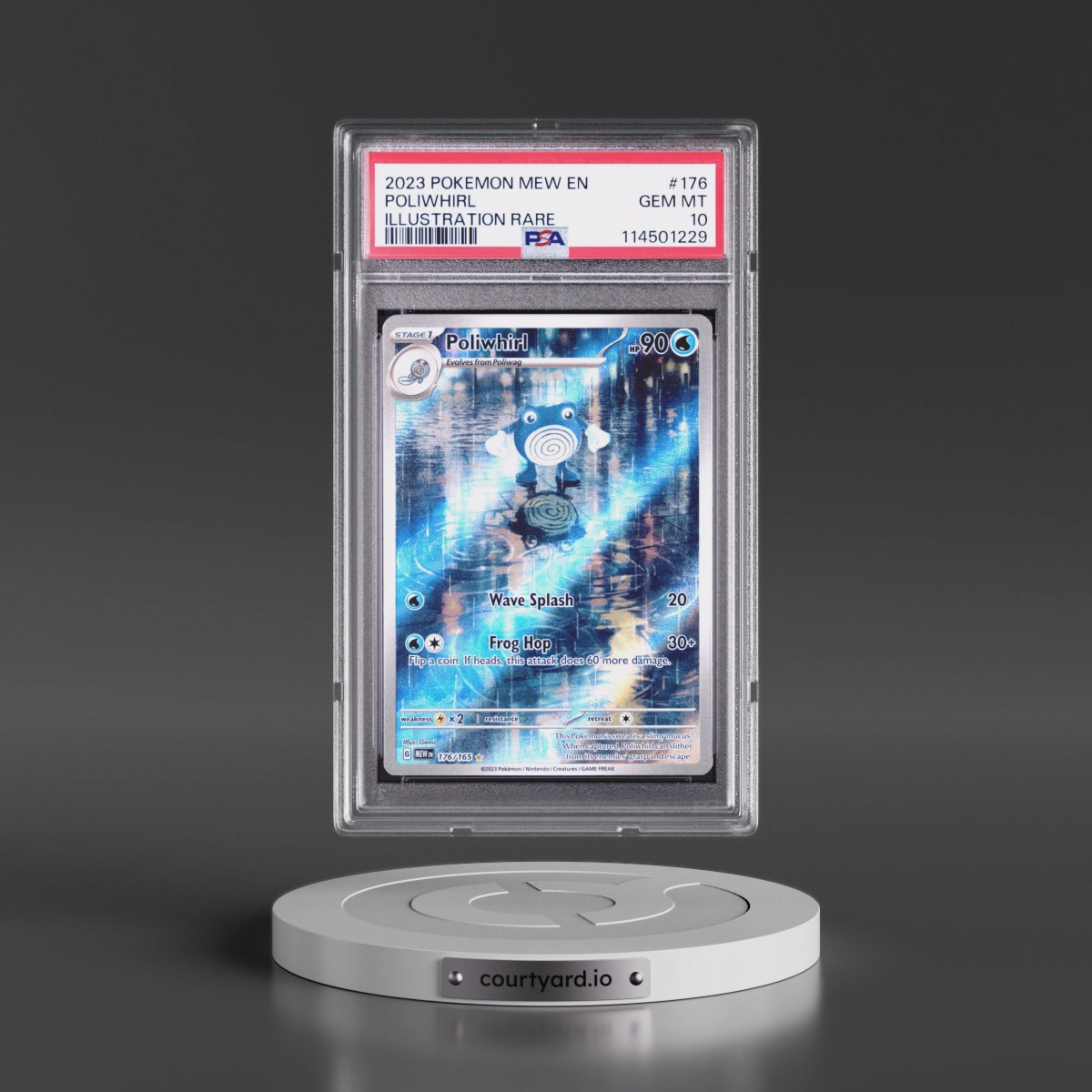 2023 Pokémon Mew EN-151 #176 Poliwhirl - Illustration Rare (PSA 10 GEM MINT)