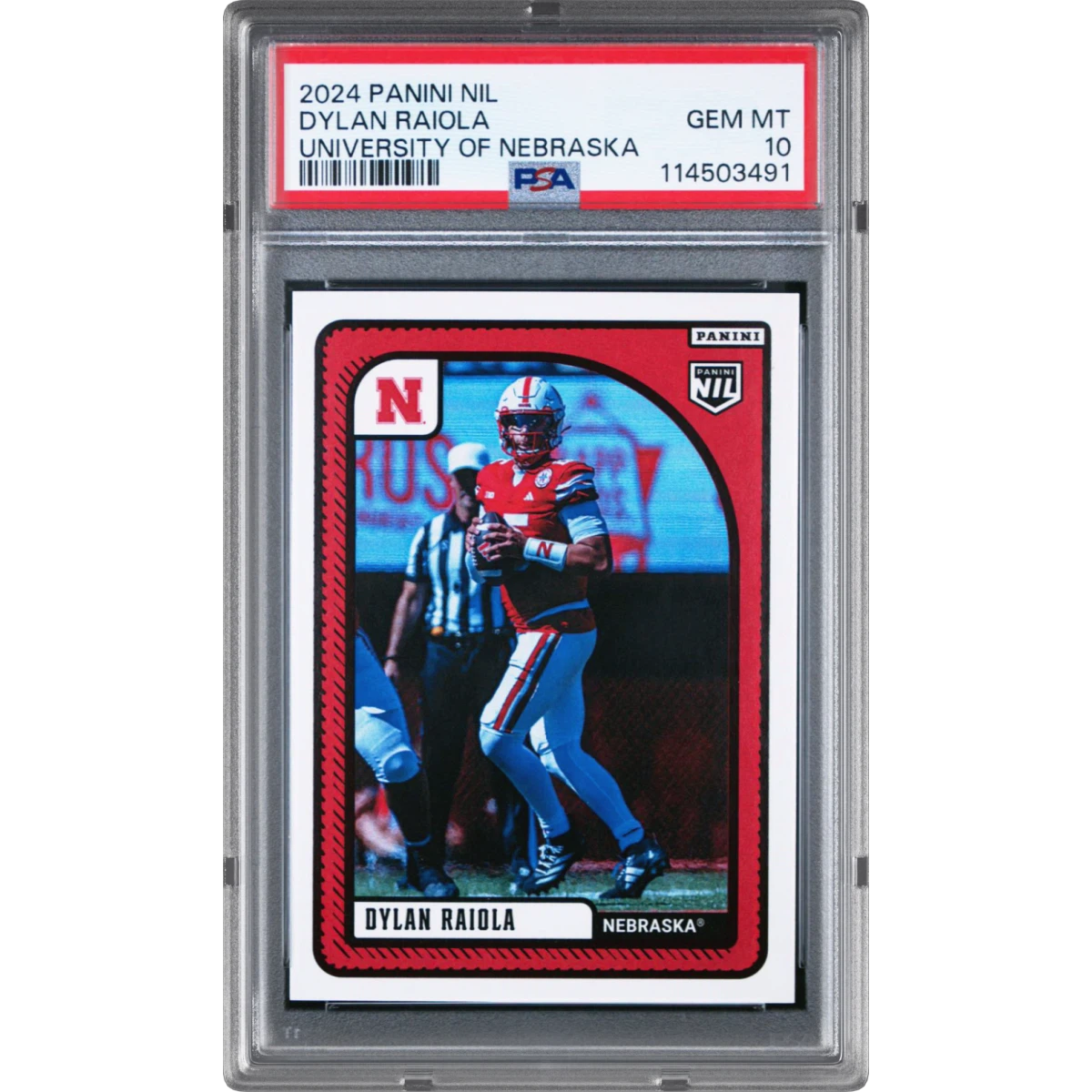2024 Panini Nil University of Nebraska Dylan Raiola (PSA 10 GEM MINT)
