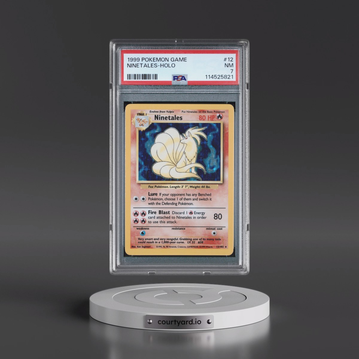 1999 Pokémon Game #12 Ninetales - Holo (PSA 7 NM)