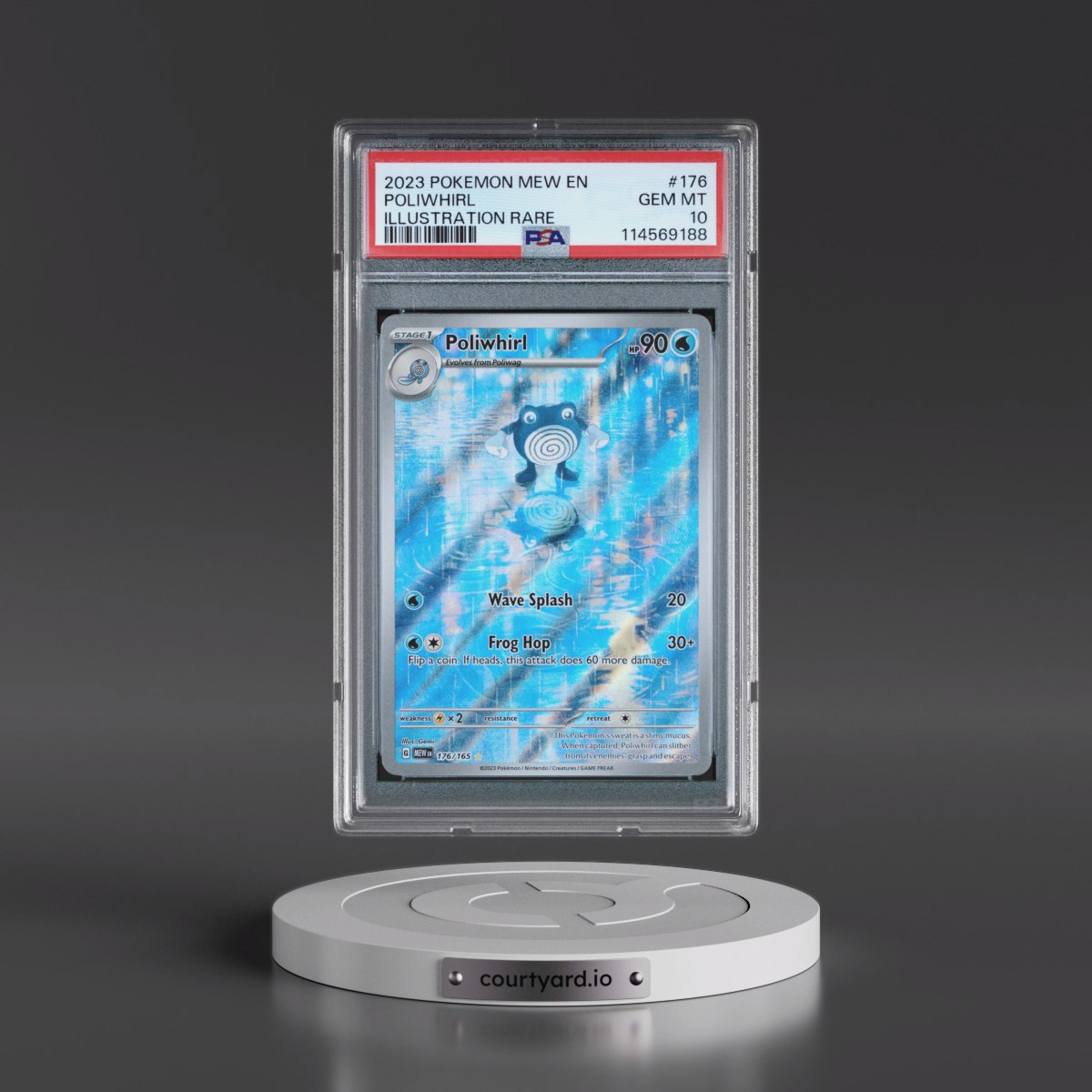 2023 Pokémon Mew EN-151 #176 Poliwhirl - Illustration Rare (PSA 10 GEM MINT)