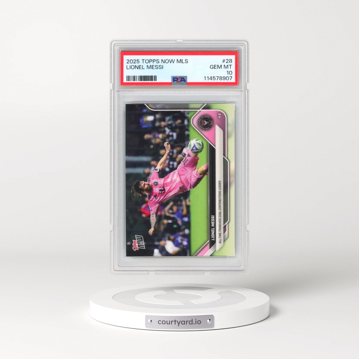 2025 Topps Now MLS #28 Lionel Messi (PSA 10 GEM MINT)